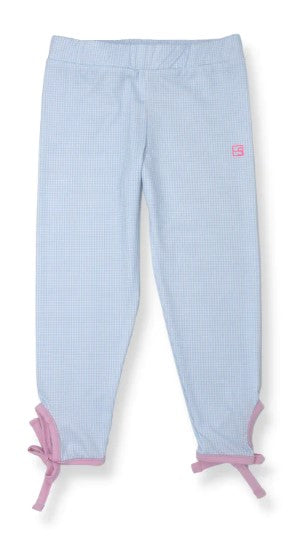 Avery Legging Blue Mini Gingham & Pink