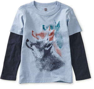 Fox Faces Layered Graphic Tee
