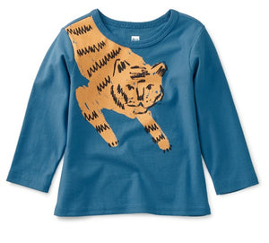 Blue Sapphire Prowlin Tiger Baby Graphic Tee