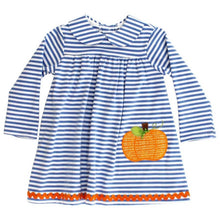Load image into Gallery viewer, Girl&#39;s Blue Perfect Pumpkin Dress