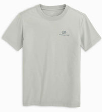 Load image into Gallery viewer, Heather Slate Grey Youth Heather WAvy Skipjack Fill T-Shirt