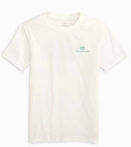 Classic White Youth Palm Frond Skipjack Fill T-Shirt
