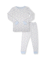 Load image into Gallery viewer, Sweet Pea PJ Set Holly/Truck Light Blue