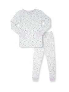 Sweet Pea PJ Set Holly/Candy Cane Light Pink