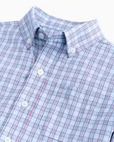 Load image into Gallery viewer, Ebb Plaid IC Performance Button Down Sport Shirt Dream Blue