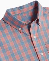 Load image into Gallery viewer, Heather IC Cast Plaid Performance Sport Shirt Coral Blush