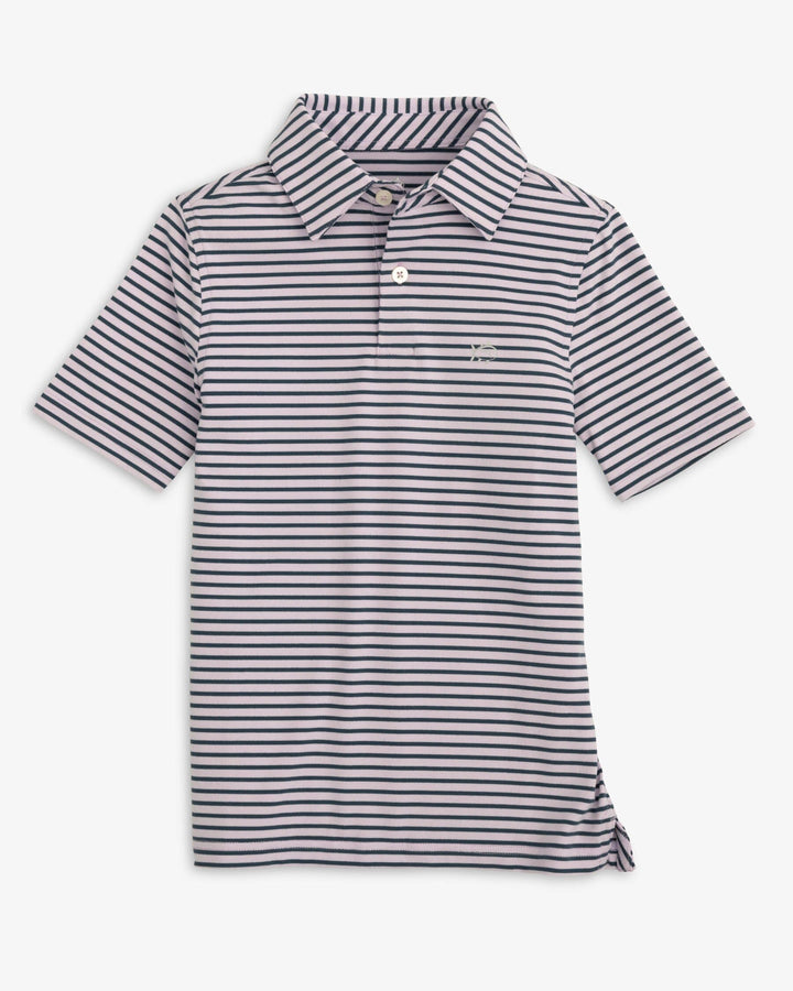 Ryder Marin Stripe Heather Perf Polo Orchid