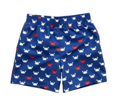 Crab Print Swim Trunk