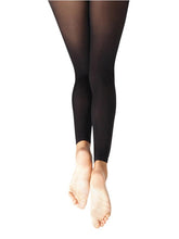 Load image into Gallery viewer, Capezio Ultra Soft Footless Tights with Self Knit Waistband Black