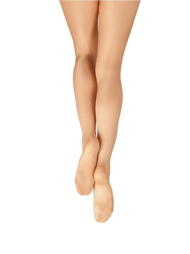 Capezio Seamless Ultra Shimmery Footed Tights Caramel