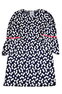 Dot Knit Navy Dress