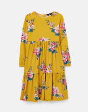 Load image into Gallery viewer, Amora Tiered Woven Dress Yellow Floral