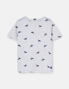 Olly Grey Dino Short Sleeve T-Shirt