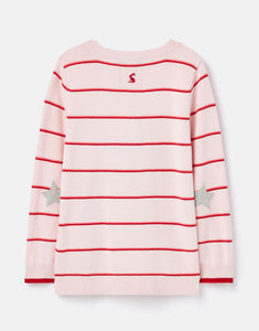 Miranda Pink Stripe Unicorn Knitted Jumper