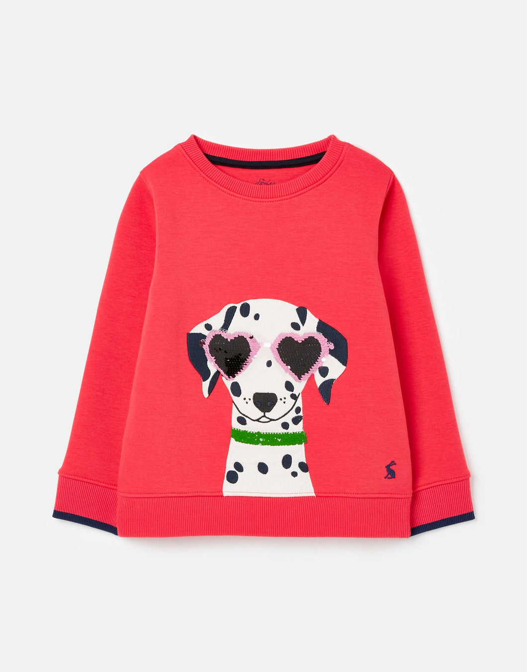Mackenzie Red Dalmatian 2-way Sequin Sweatshirt