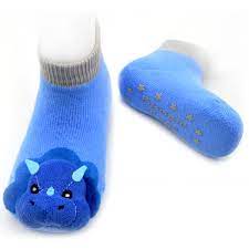 Blue Triceratops Boogie Toes Rattle Socks