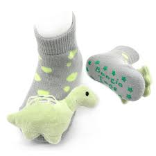 Green Dinosaur Boogie Toes Rattle Socks