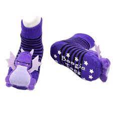 Purple Dragon Boogie Toes Rattle Socks