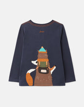 Load image into Gallery viewer, Jack Applique Long Sleeve T-Shirt Navy Bear Hike