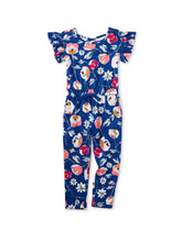 Load image into Gallery viewer, Swedish Flowers in Imperial Scoop Back Ruffle Jumpsuit