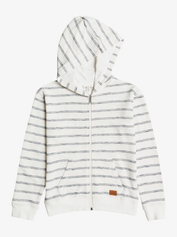 Girl's 4-16 Perfect Wave Stripe Zip-Up Hoodie