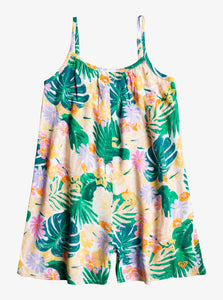 Girl's Soulful Blooms Romper Mint Tropical Trails