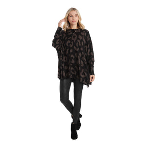 Adele Leopard Sweater Black