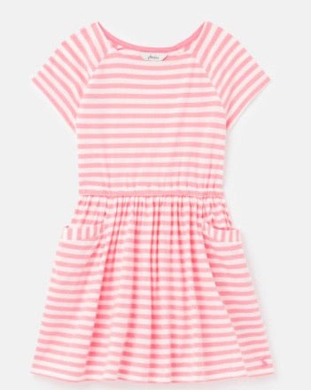 Jersey Dress Pink Stripe