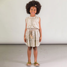 Load image into Gallery viewer, Crinkle Jersey Dress With Lurex Stripe