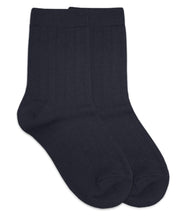 Load image into Gallery viewer, Jefferies Navy Rib Crew Socks