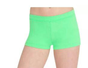 Boycut Lowrise Dance Shorts Neon Green