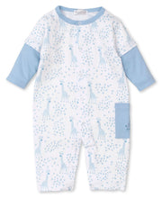 Load image into Gallery viewer, Light Blue Speckled Giraffes Playsuit Mix