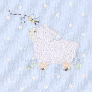 Sweet Lamb Embroidered Converter Light Blue