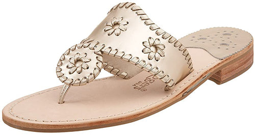 Jack Rogers Flat Sandals Platinum