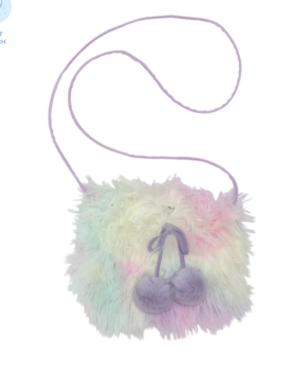 Plush Bag with PomPoms