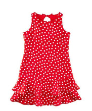 Load image into Gallery viewer, Polka Dot Dress With Ruffle Hem
