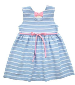 Stripe Pique Knit Dress with Ice Cream Cones