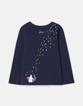 Load image into Gallery viewer, Ava Long Sleeve Applique Artwork T-Shirt Navy Horse