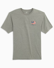 Load image into Gallery viewer, Heather Grey Waving Flag Fill Heather T-Shirt