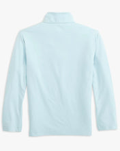 Load image into Gallery viewer, Long Sleeve Backbarrier Performance Quarter Zip Pullover Heather Aquamarine