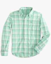 Load image into Gallery viewer, Carson Plaid Intercoastal Button Down Shirt Turquoise Sea
