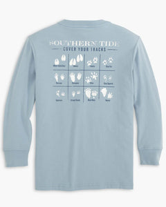 Long Sleeve Cover Your Tracks T-Shirt Dolphin Grey