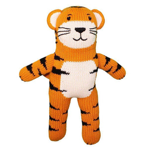 Kai the Tiger 7" Knit Rattle Doll